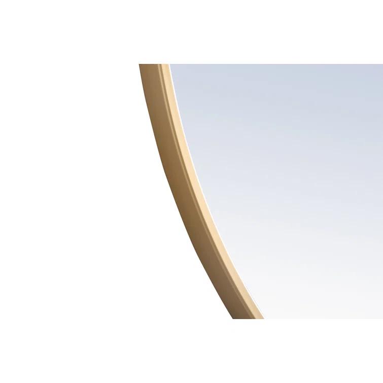 Cassie Metal/Manufactured Wood Round Wall Mirror
