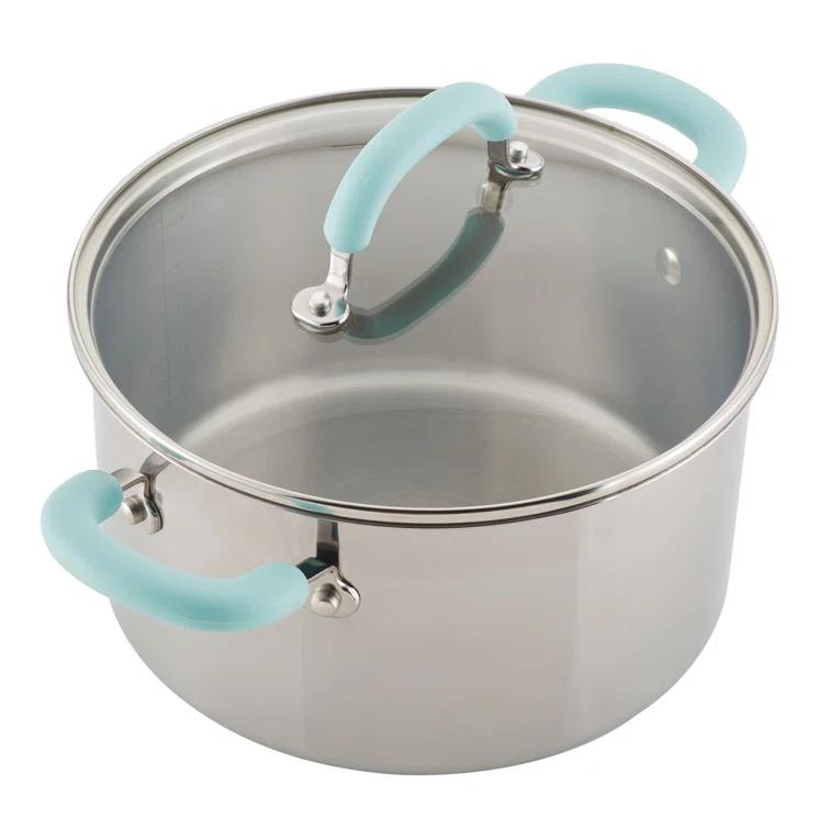 Rachael Ray Rachael Ray Create Delicious Stainless Steel Cookware Induction Pots and Pans Set, 10 Piece