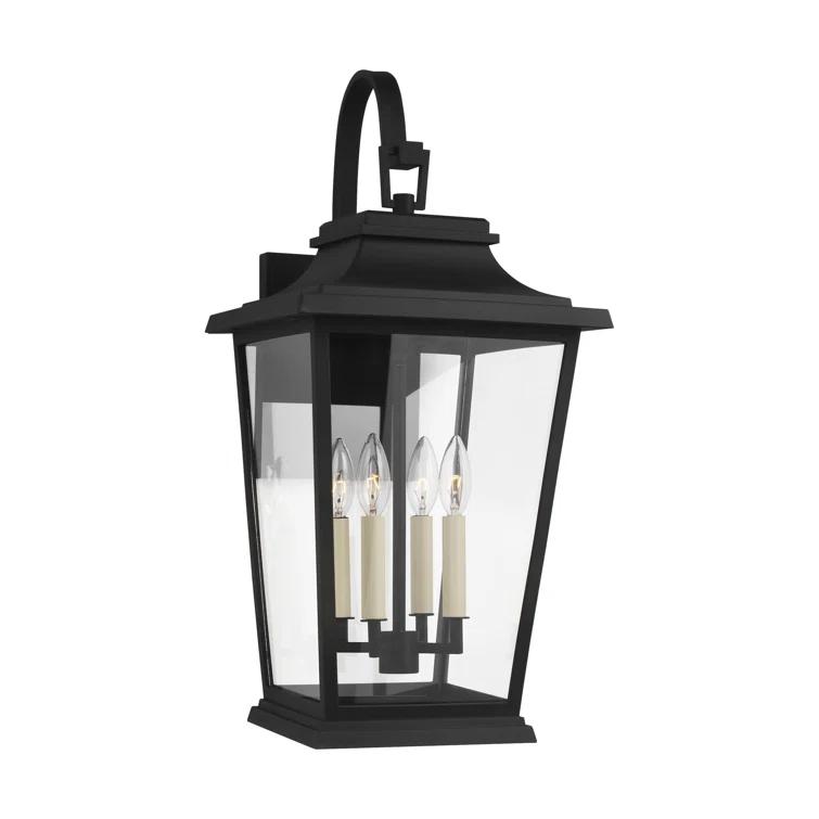 Generation Lighting Warren 25 3/4" High Black 4-Light Outdoor Wall Light
