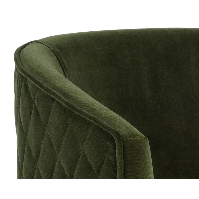 Rosdorf Park Melson 19'' H Tufted Upholstered Metal Armchair