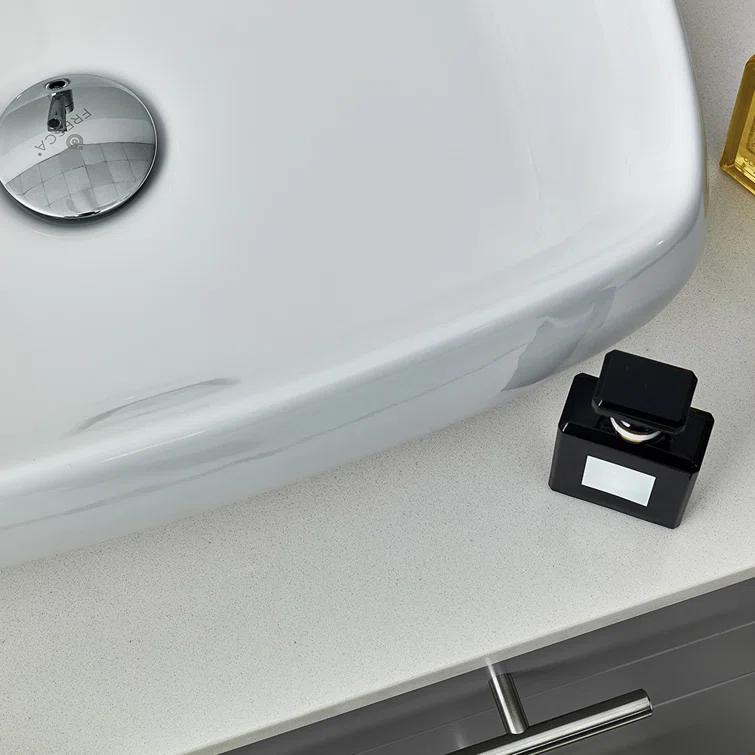 Lucera 36" Wall Mount Single Vessel Sink Right Version Bathroom Vanity with Medicine Cabinet
