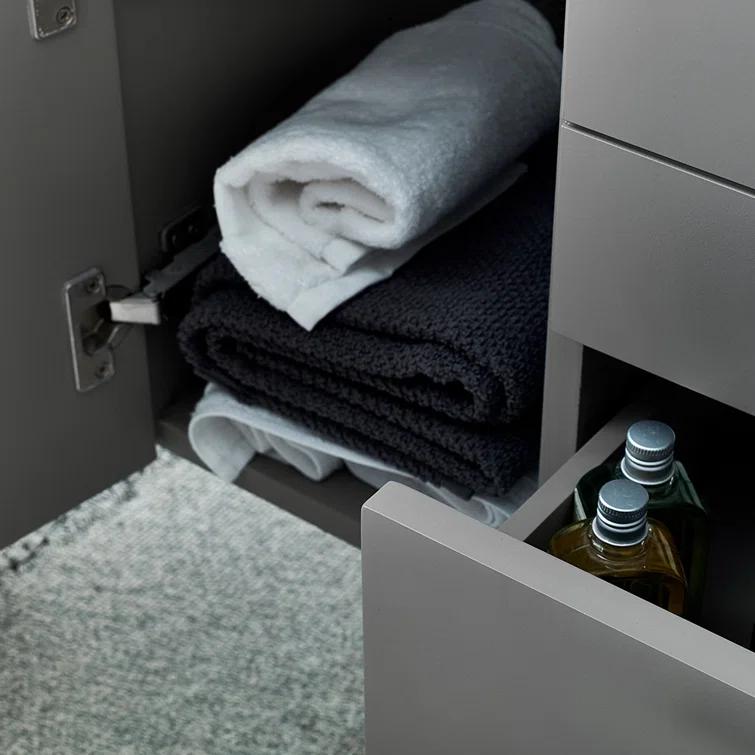 Fresca Lucera 48" Wall Mount Double Vessel Sink Bathroom Vanity with Medicine Cabinet