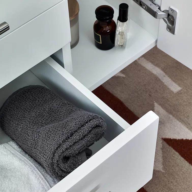 Fresca Lucera 60" Wall Mount Double Sink Modern Bathroom Vanity with Top and Vessel Sinks