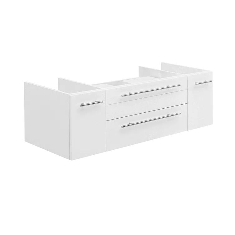 Fresca Lucera 47" Wall Mount Single Vessel Sink Bathroom Vanity Base Only (Top & Sink Not Included)