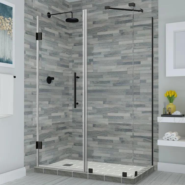 Bromley Frameless 44.25" x 72" Rectangle Hinged Shower Enclosure