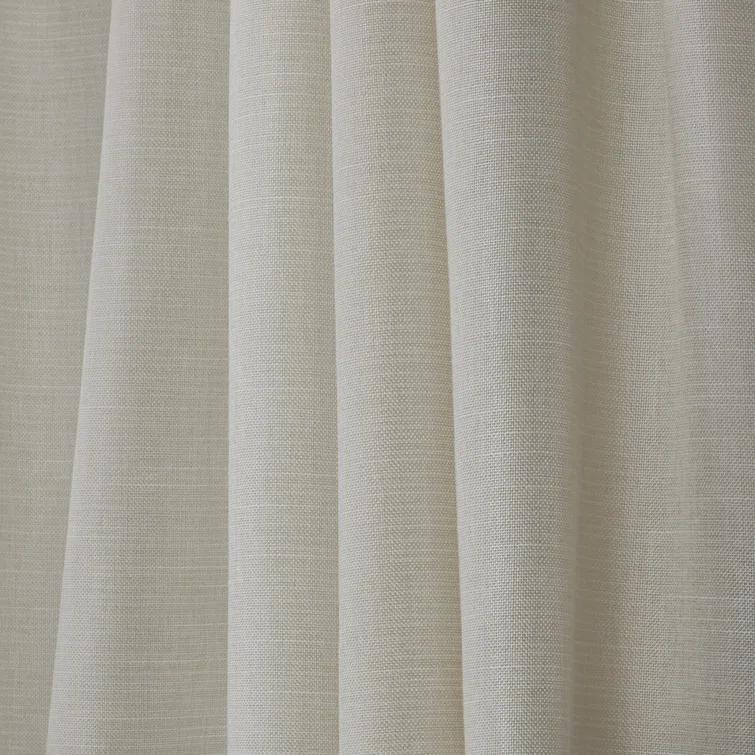 Nicole Miller Nicole Miller Faux Linen Slub Textured Hidden Tab/Rod Pocket Top Light Filtering Curtain Panel Pair (Set of 2)