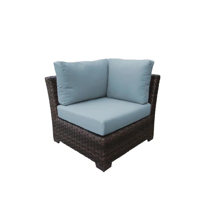 126'' Polyethylene (PE) Wicker Outdoor Patio Sectional