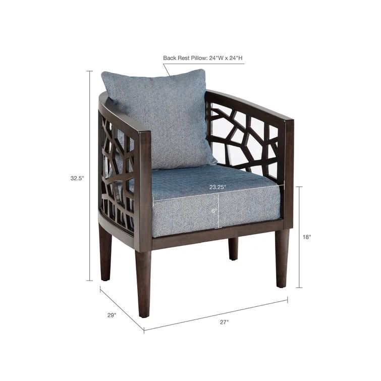 Pierre 27" W Polyester Barrel Chair