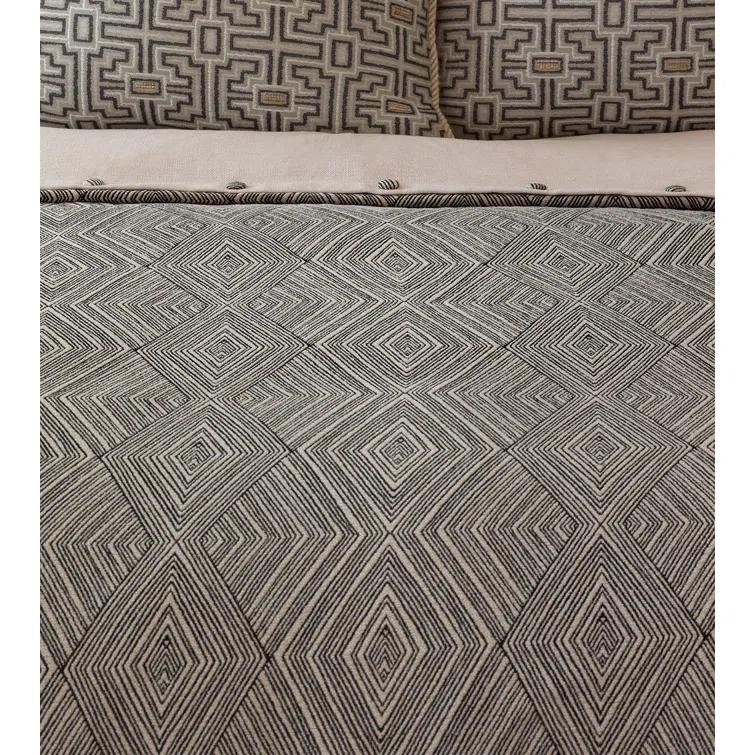 Eastern Accents Naya Beige Cotton Blend Eclectic Duvet Cover