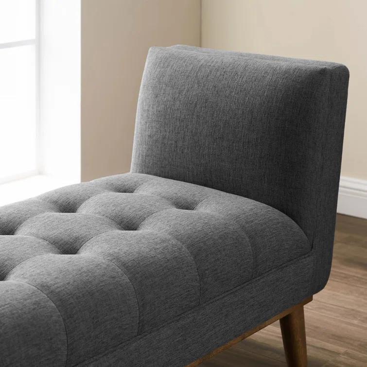 Modway Haven Tufted Button Upholstered Fabric Accent Bench
