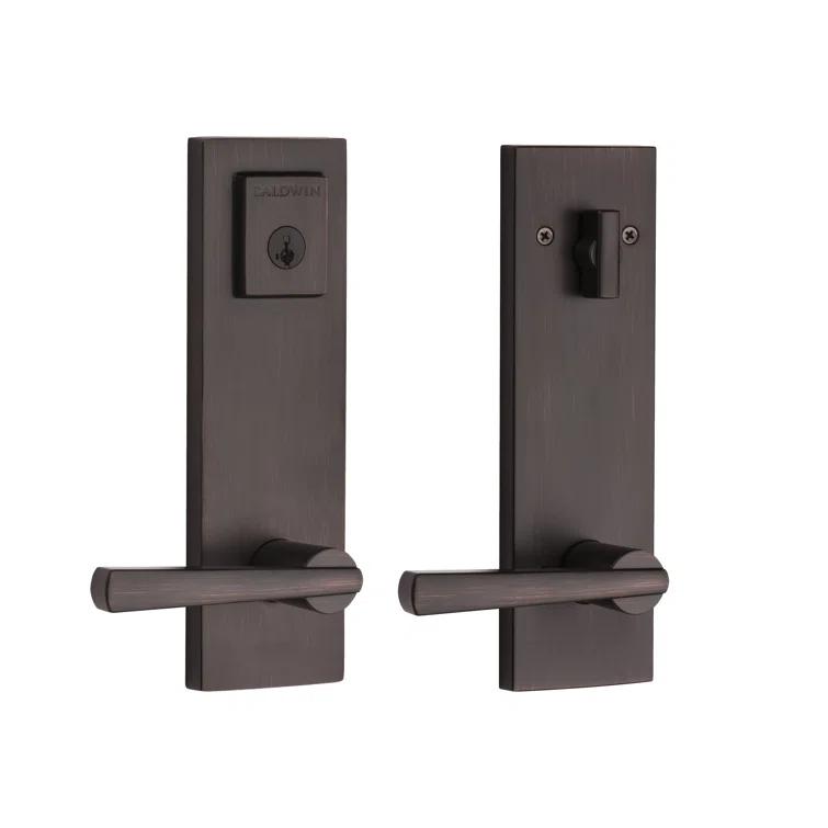 Prestige Complete Entry Lever Set with Single Cylinder Deadbolt and Door Lever