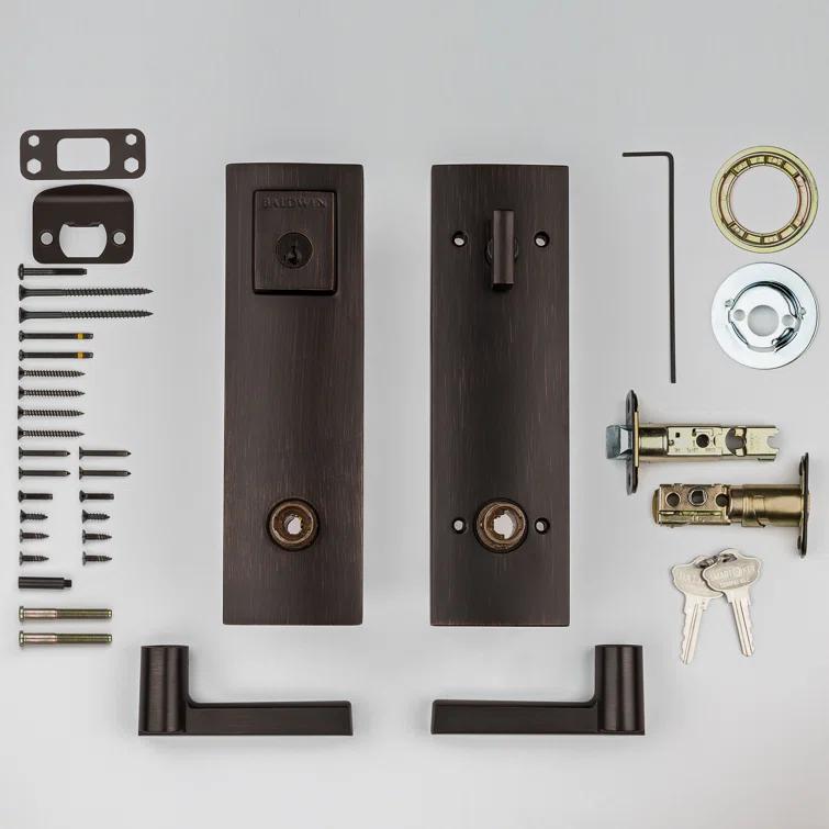 Prestige Complete Entry Lever Set with Single Cylinder Deadbolt and Door Lever