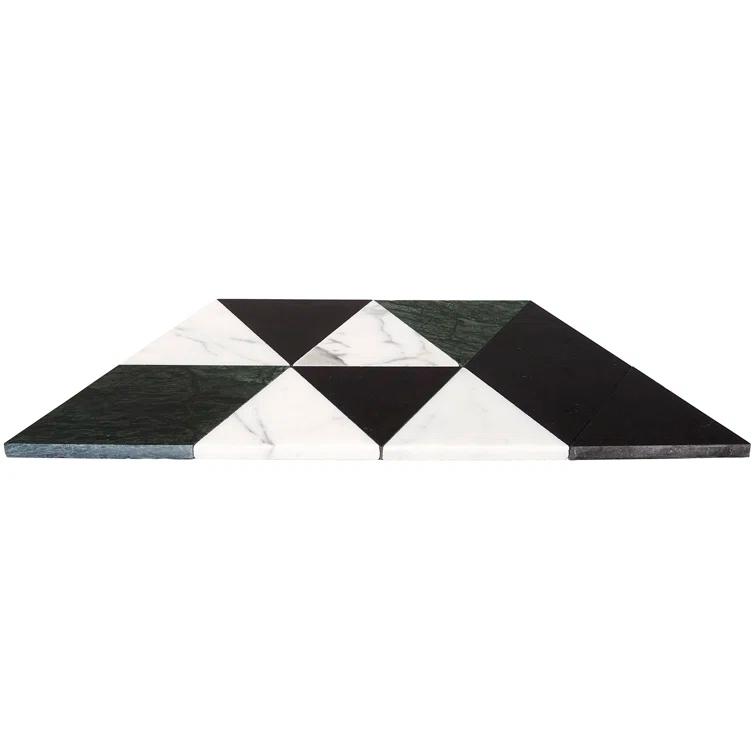 Prisma 7.75" x 13.5" Geometric Marble Mosaic Wall & Floor Tile (0.73 Sq. Ft. / Sheet)