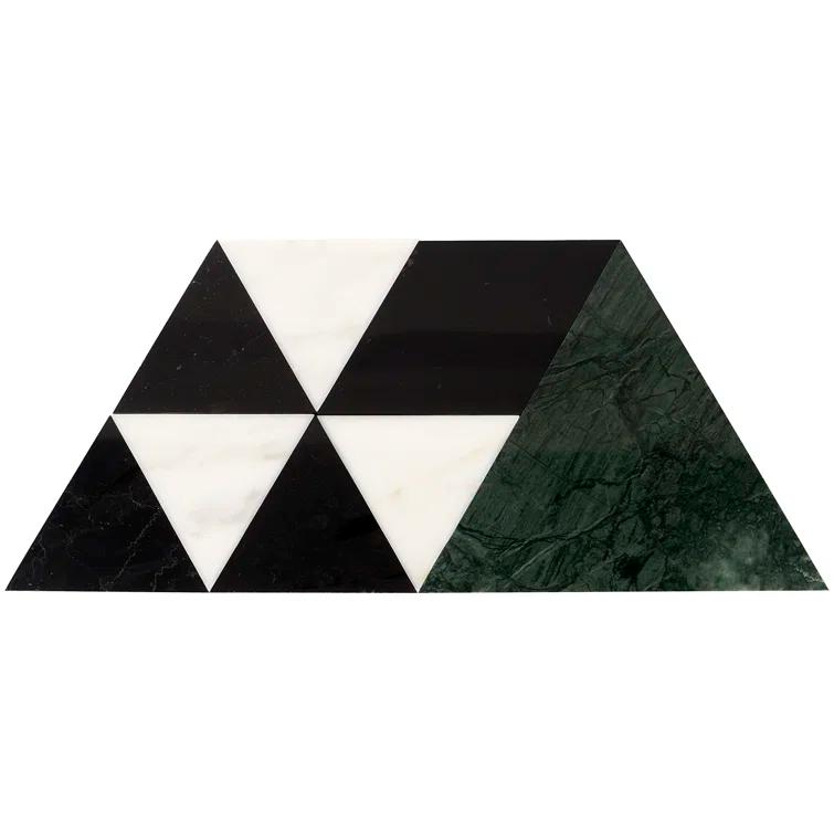 Prisma 7.75" x 13.5" Geometric Marble Mosaic Wall & Floor Tile (0.73 Sq. Ft. / Sheet)