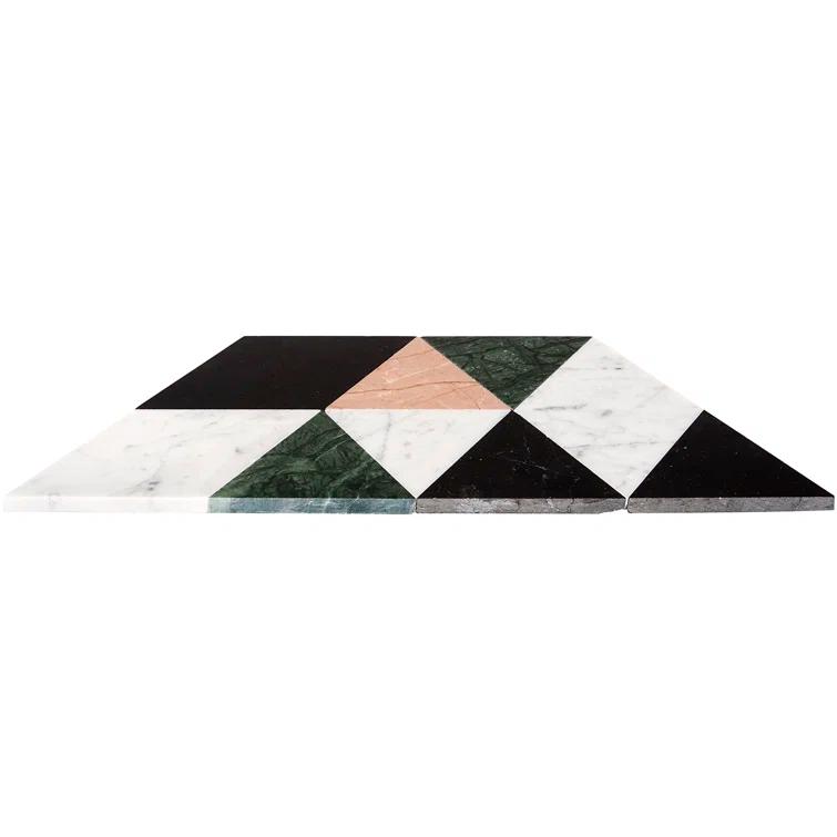 Prisma 7.75" x 13.5" Geometric Marble Mosaic Wall & Floor Tile (0.73 Sq. Ft. / Sheet)