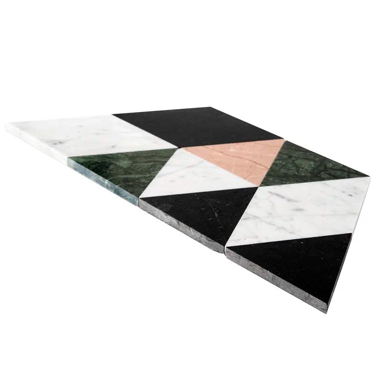 Prisma 7.75" x 13.5" Geometric Marble Mosaic Wall & Floor Tile (0.73 Sq. Ft. / Sheet)