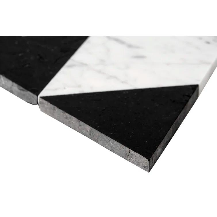 Prisma 7.75" x 13.5" Geometric Marble Mosaic Wall & Floor Tile (0.73 Sq. Ft. / Sheet)
