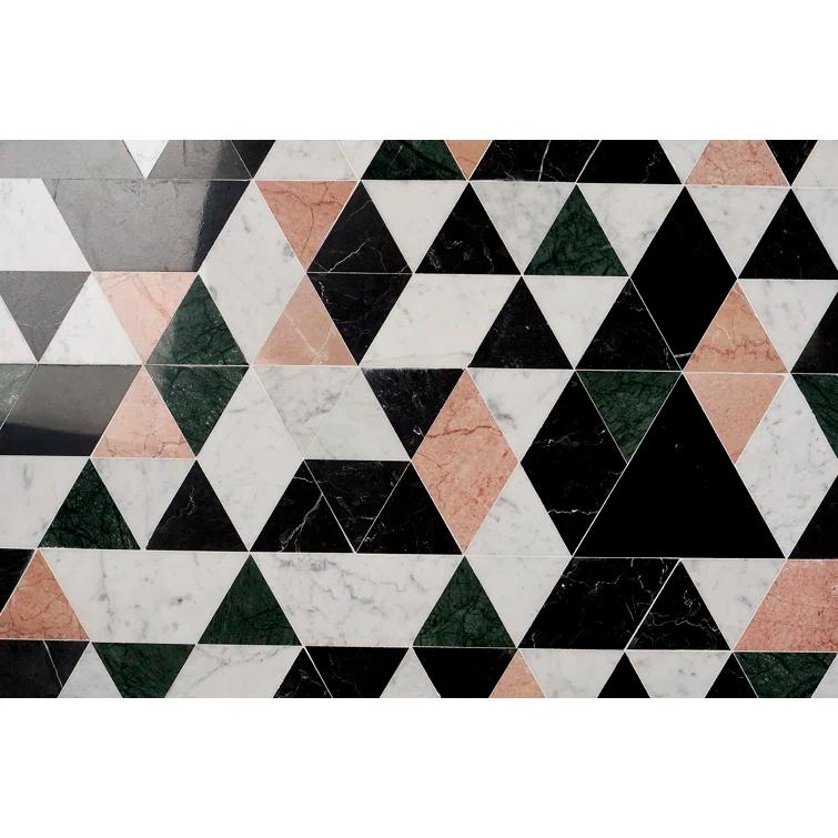 Prisma 7.75" x 13.5" Geometric Marble Mosaic Wall & Floor Tile (0.73 Sq. Ft. / Sheet)
