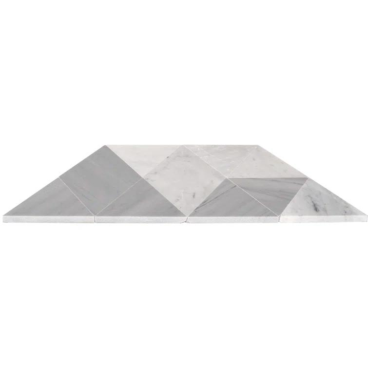 Prisma 7.75" x 13.5" Geometric Marble Mosaic Wall & Floor Tile (0.73 Sq. Ft. / Sheet)