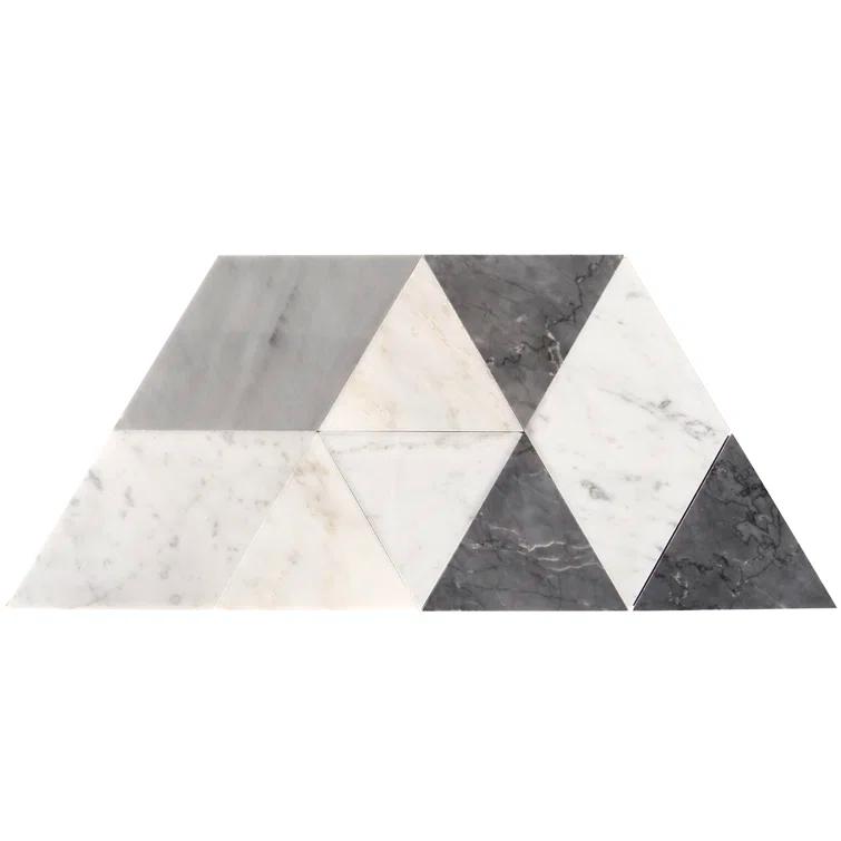 Prisma 7.75" x 13.5" Geometric Marble Mosaic Wall & Floor Tile (0.73 Sq. Ft. / Sheet)