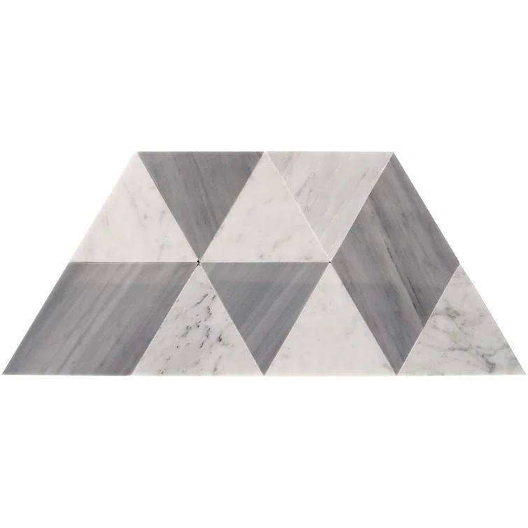 Prisma 7.75" x 13.5" Geometric Marble Mosaic Wall & Floor Tile (0.73 Sq. Ft. / Sheet)