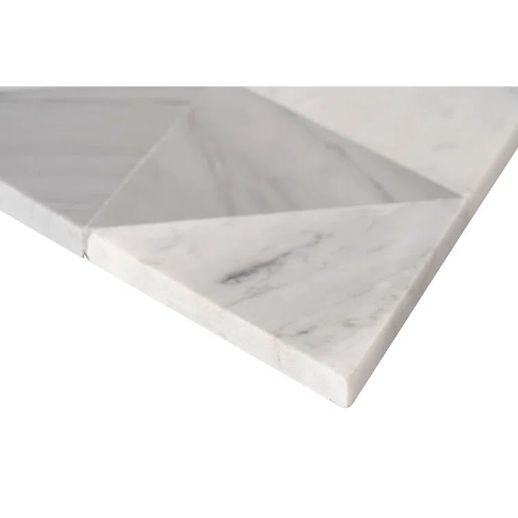 Prisma 7.75" x 13.5" Geometric Marble Mosaic Wall & Floor Tile (0.73 Sq. Ft. / Sheet)