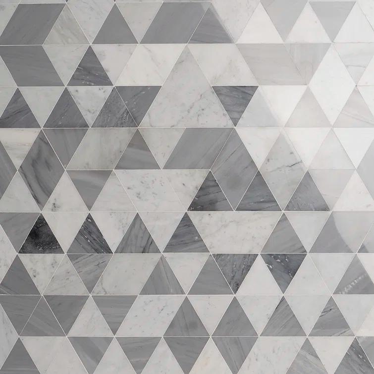 Prisma 7.75" x 13.5" Geometric Marble Mosaic Wall & Floor Tile (0.73 Sq. Ft. / Sheet)