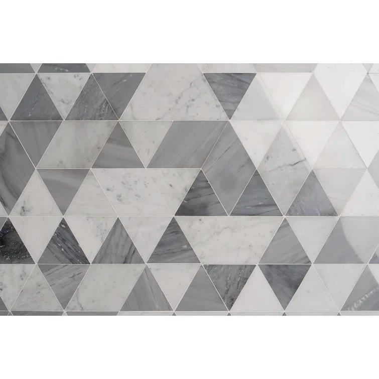 Prisma 7.75" x 13.5" Geometric Marble Mosaic Wall & Floor Tile (0.73 Sq. Ft. / Sheet)
