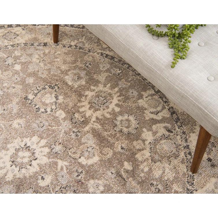 Kalf Abstract Beige Area Rug