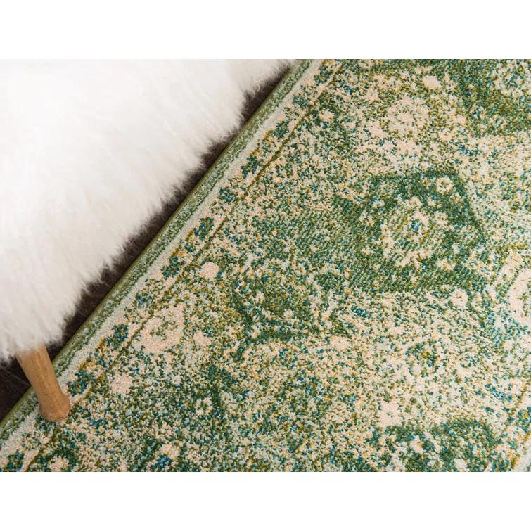 Kalf Abstract Green/Gray Rug