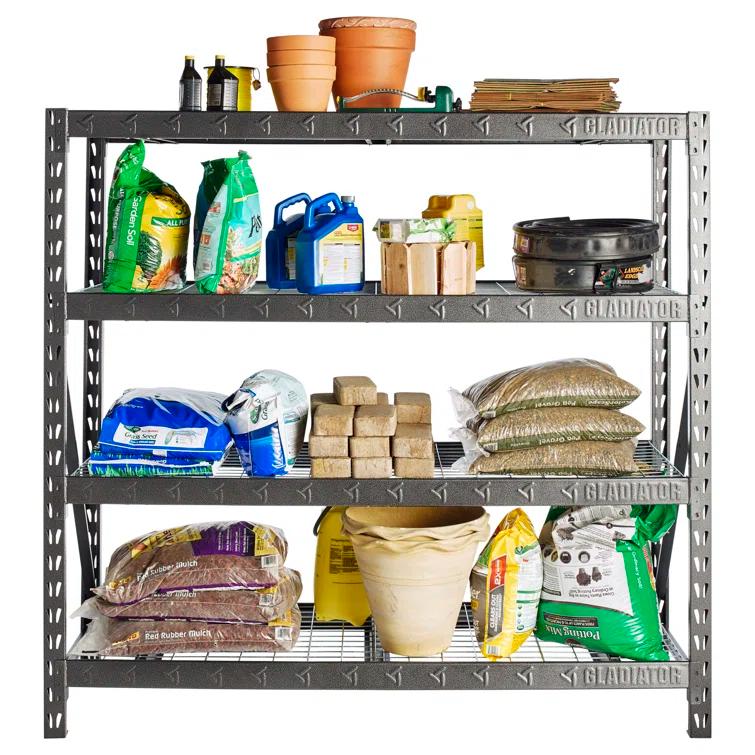 Gladiator® 77" Wide Heavy Duty Rack With Four 24" Deep Shelves & Reviews | Wayfair