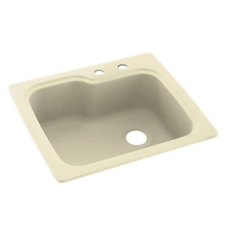25'' L Single Bowl Solid Surface Kitchen Sink