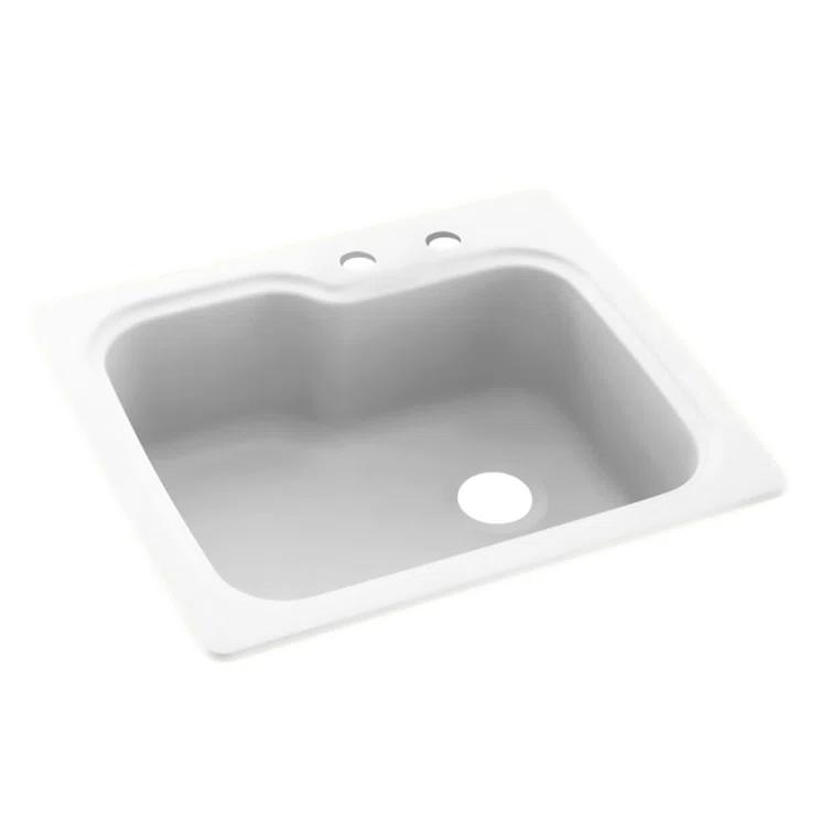25'' L Single Bowl Solid Surface Kitchen Sink