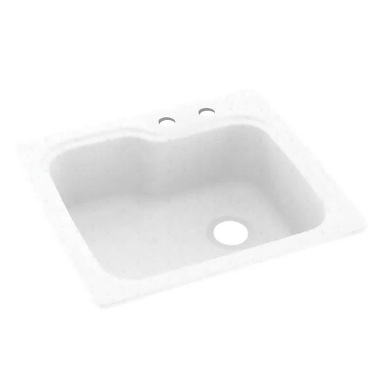 25'' L Single Bowl Solid Surface Kitchen Sink