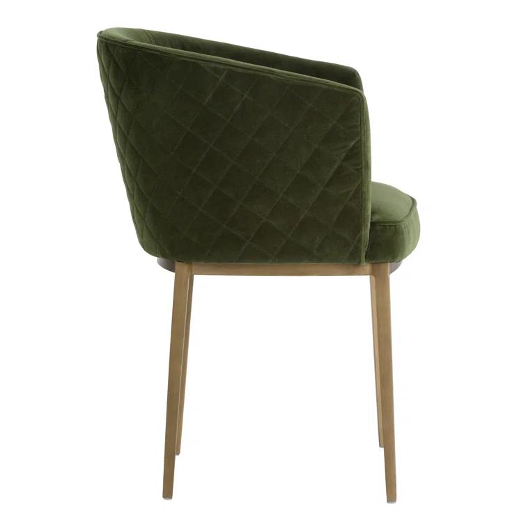 Rosdorf Park Melson 19'' H Tufted Upholstered Metal Armchair