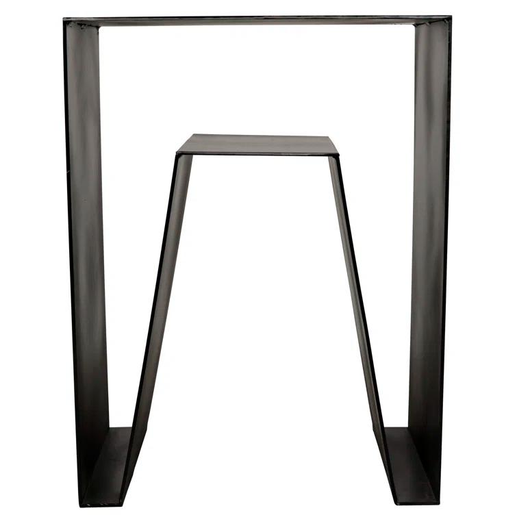 Quintin Black Metal Rectangular Side Table