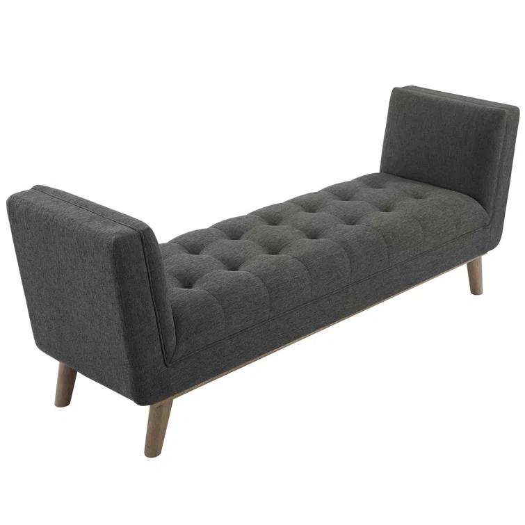 Modway Haven Tufted Button Upholstered Fabric Accent Bench