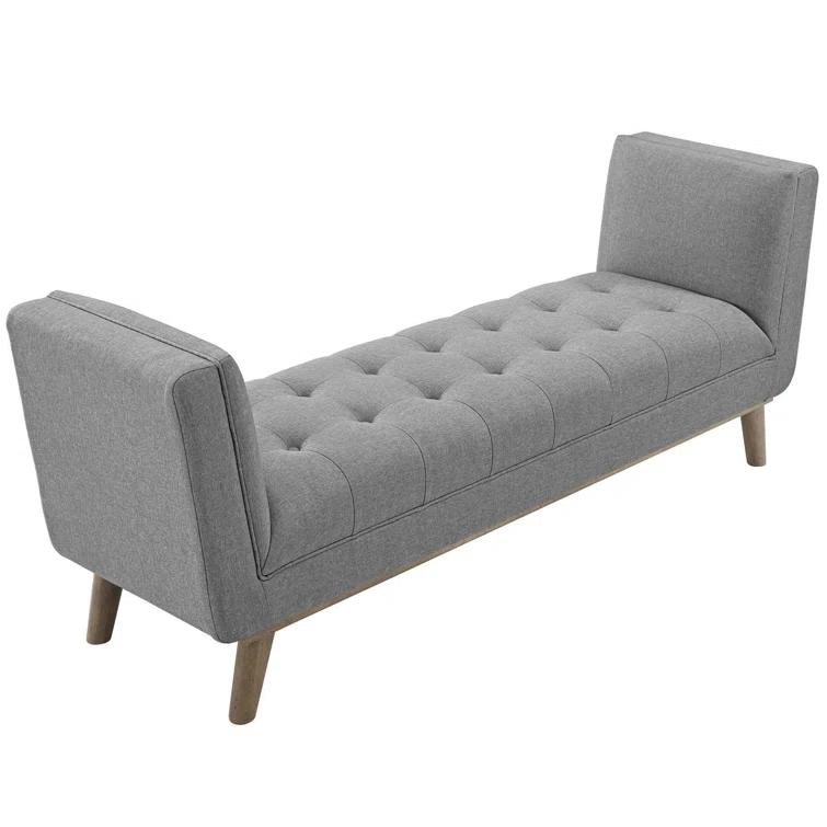 Modway Haven Tufted Button Upholstered Fabric Accent Bench