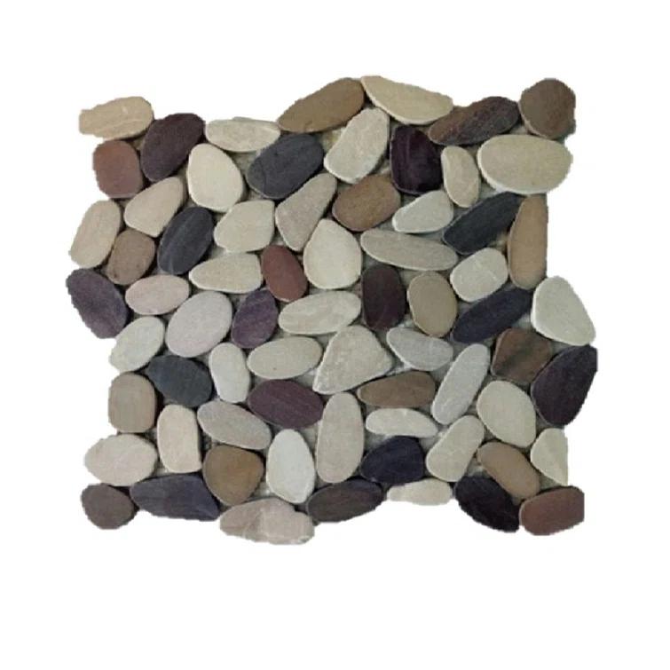 Rainforest 12" x 12" Natural Stone Pebbles Mosaic Wall & Floor Tile