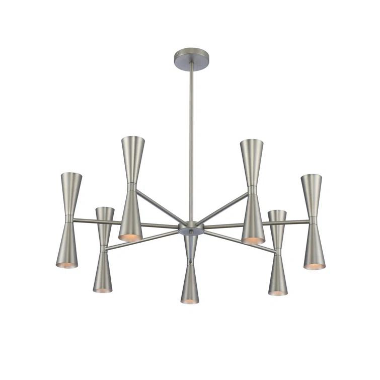 Milo 14 - Light Steel Dimmable Sputnik Sphere Chandelier