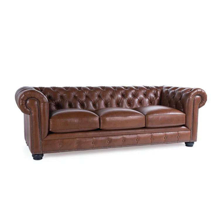 Freddie 95'' W Leather Sofa