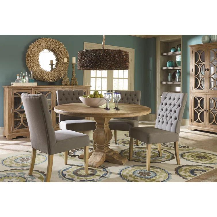 48" Round Reclaimed Wood Farmhouse Dining Table
