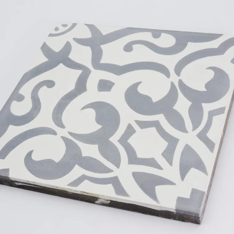 Moroccan Mosaic Atlas Handmade 8" x 8" Cement Field Tile | Perigold