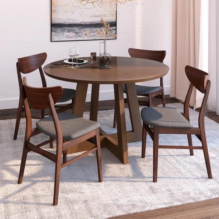 Hartford Dining Chair in Warm Gray/Walnut