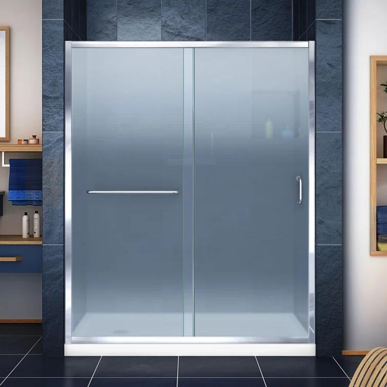 Infinity-Z 60" W x 74.75" H Framed Sliding Shower Kit