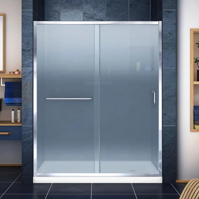 Infinity-Z 60" W x 74.75" H Framed Sliding Shower Kit