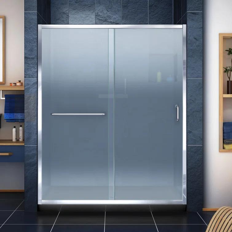 Infinity-Z 60" W x 74.75" H Framed Sliding Shower Kit