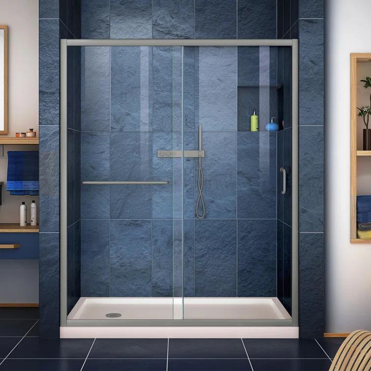 Infinity-Z 60" W x 74.75" H Framed Sliding Shower Kit