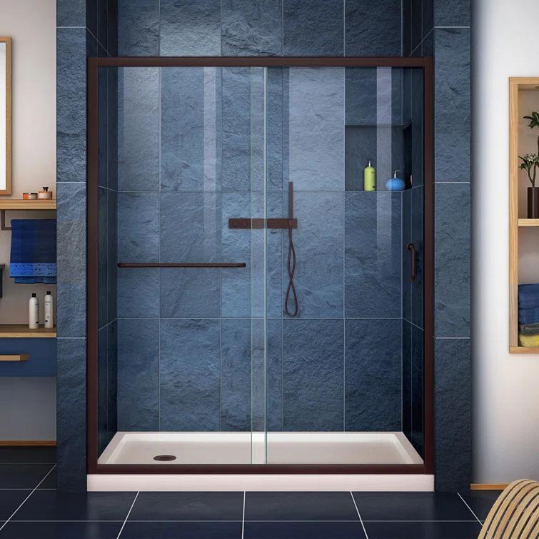 Infinity-Z 60" W x 74.75" H Framed Sliding Shower Kit