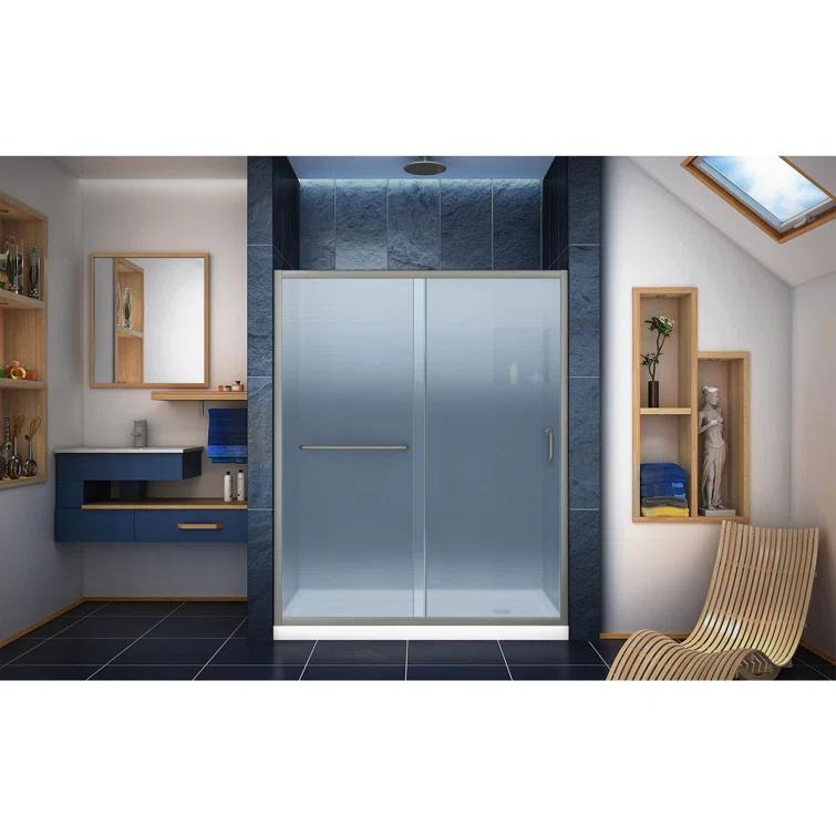 Infinity-Z 60" W x 74.75" H Framed Sliding Shower Kit